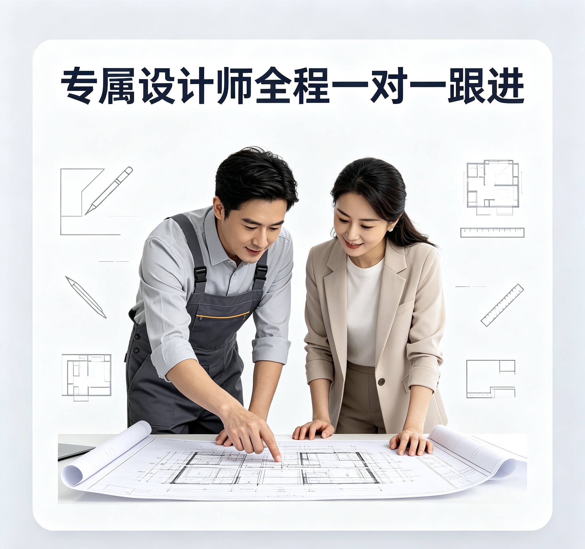 专属设计师全程一对一跟进